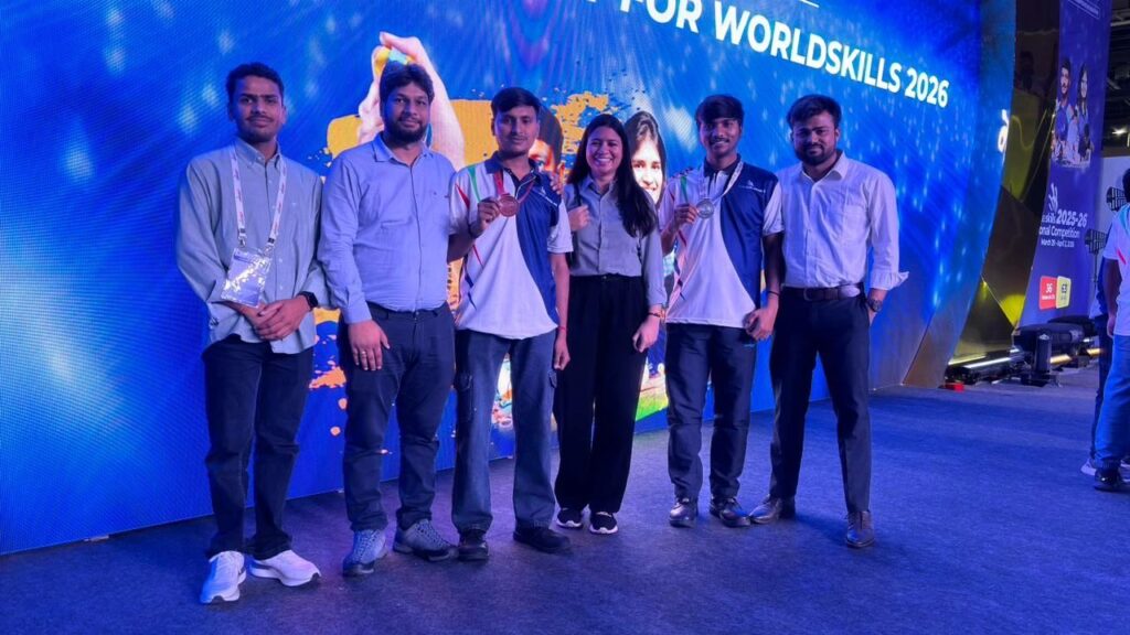 Winners and Trainers from BSDU at the IndiaSkills- Competitions 2025-2026, National Level

